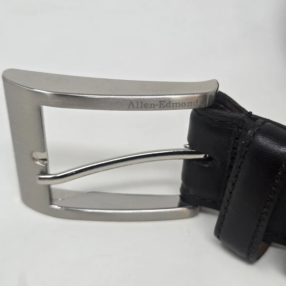 Allen Edmonds Mens Basic Dress Belt Dark Brown Calfskin Leather 36 39507 USA